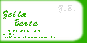 zella barta business card